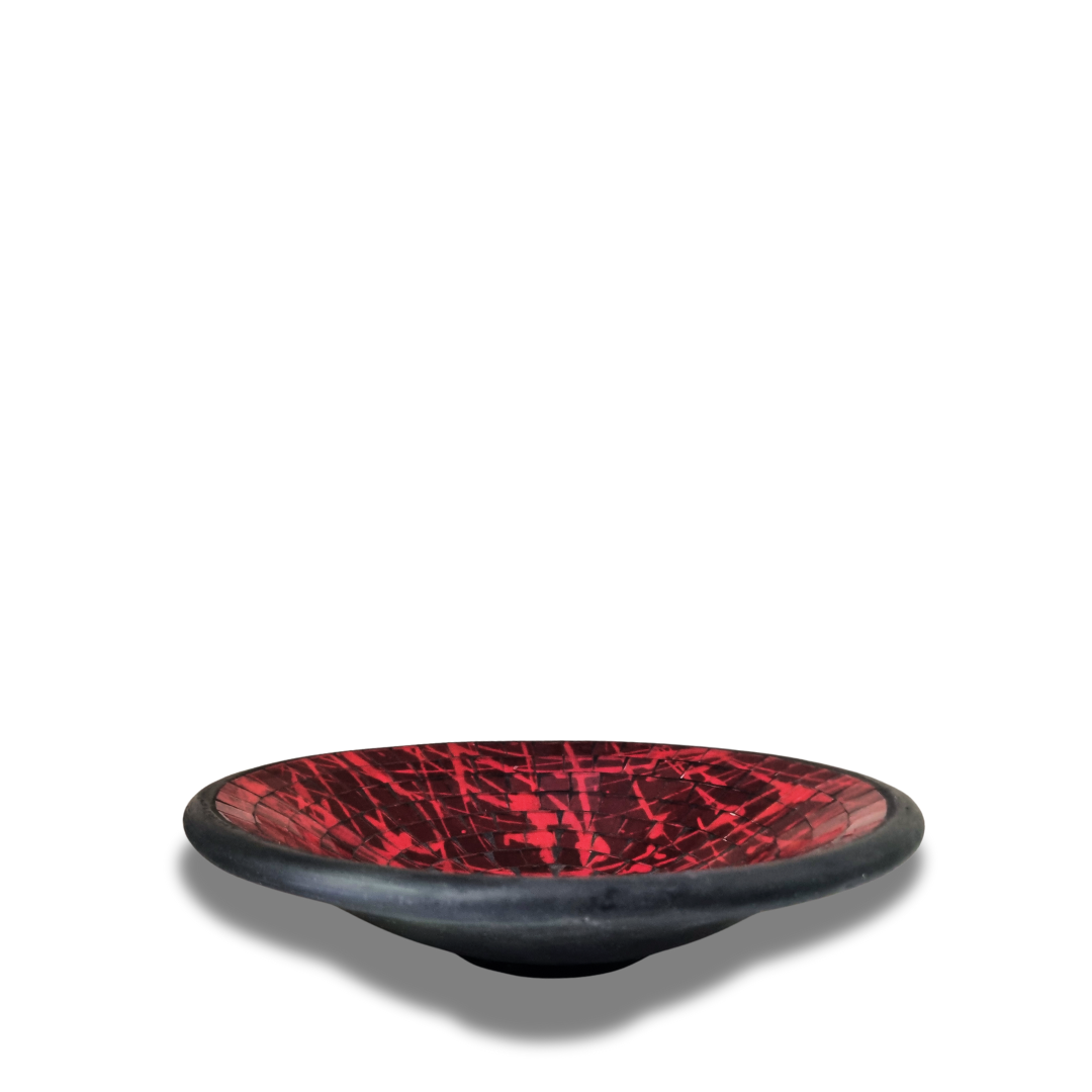 Crimson Blaze Mosaic Bowl