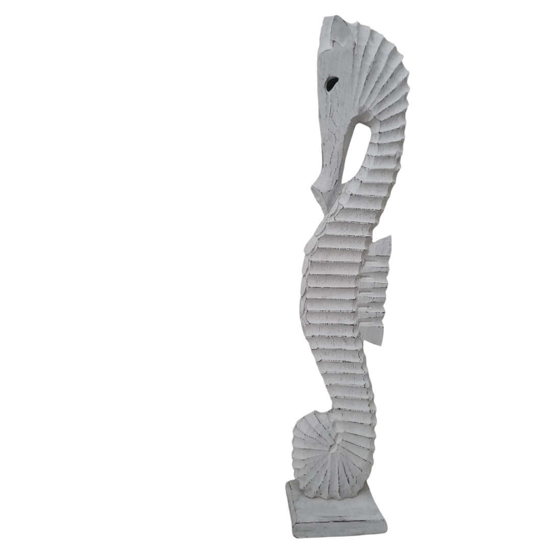 Seahorse Wooden Carved Statue