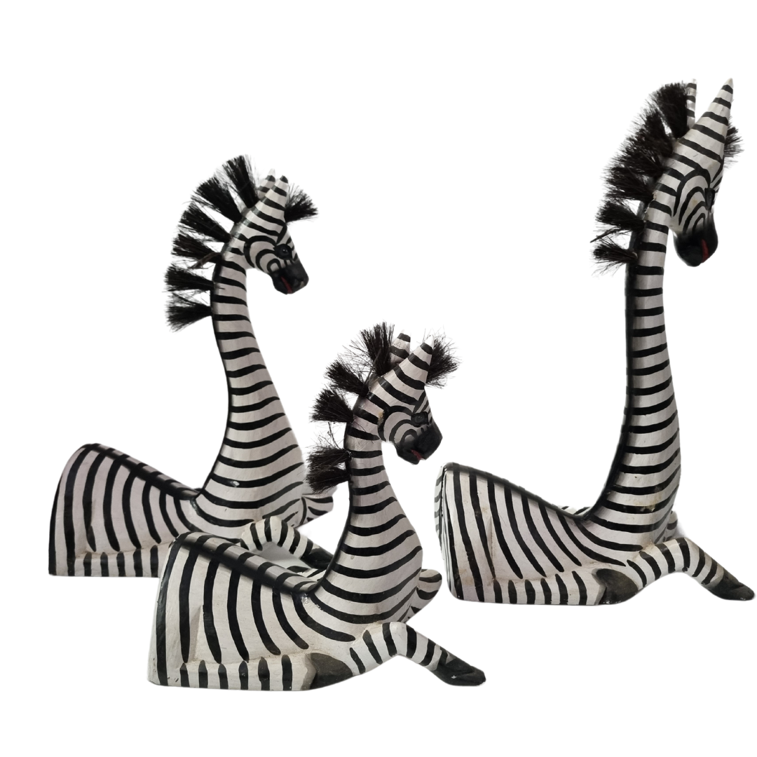 Zebra Statue Sitting - Resting