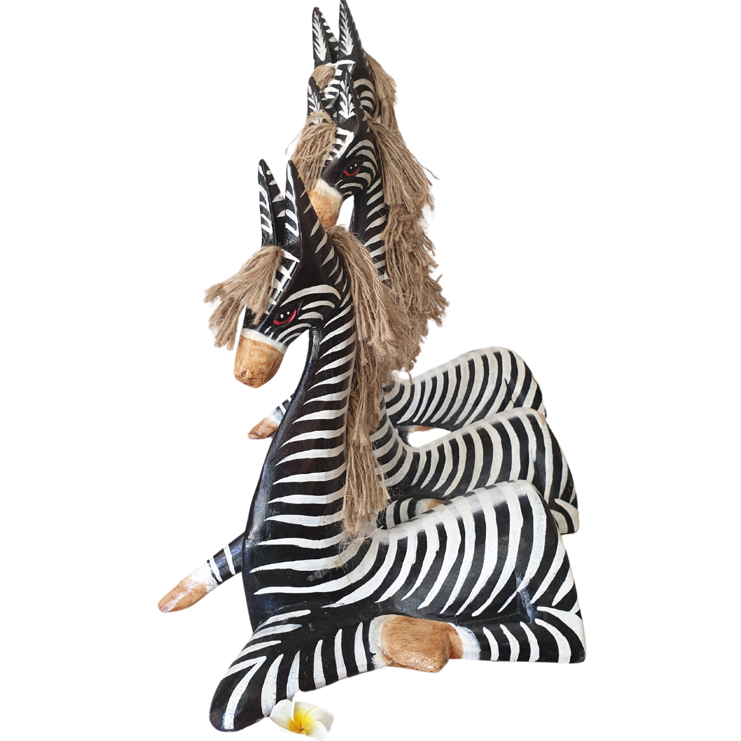 Zebra Statue Sitting - Resting