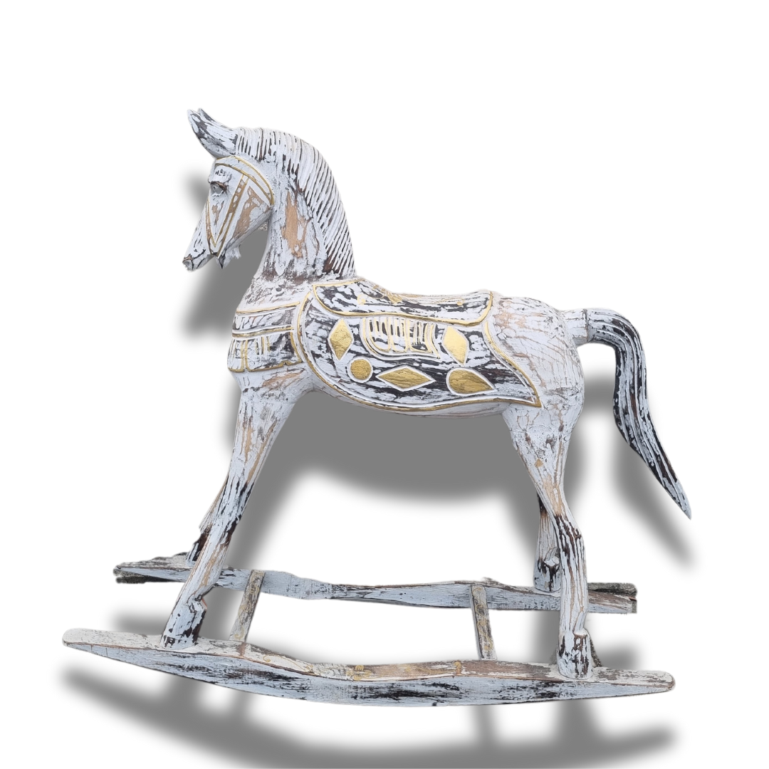 Rustic Rocking Horse Decor