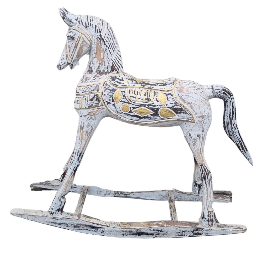 Rustic Rocking Horse Decor