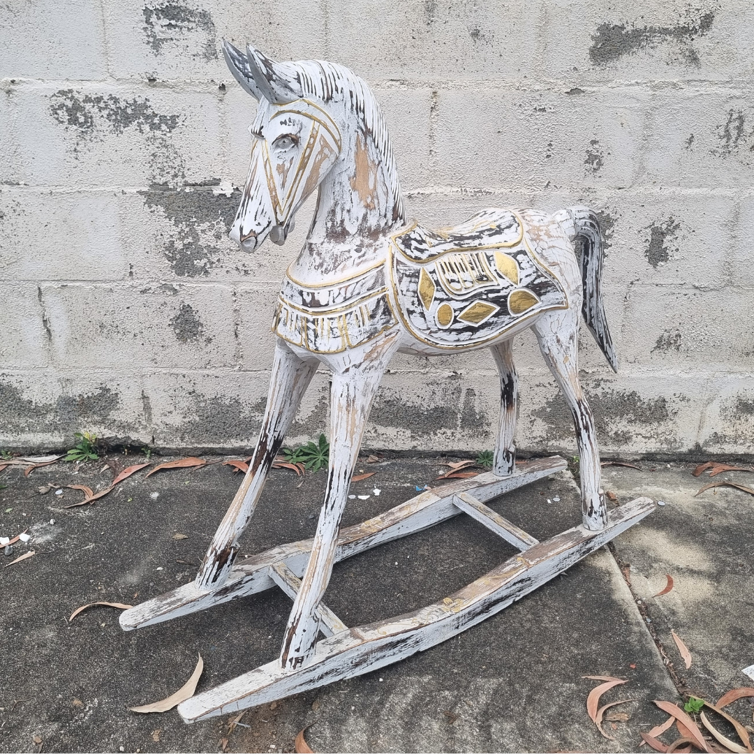 Rustic Rocking Horse Decor