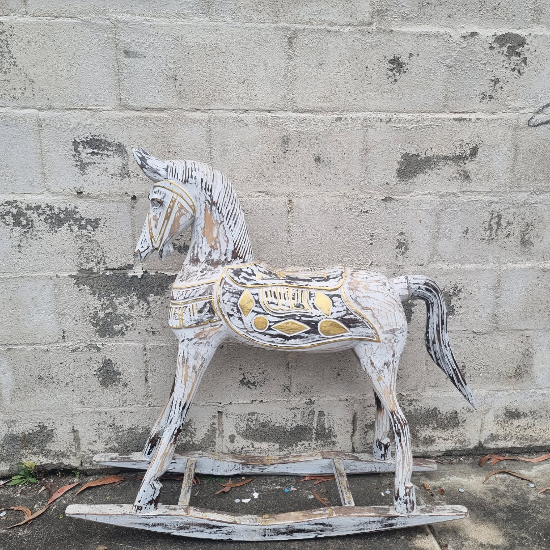 Rustic Rocking Horse Decor