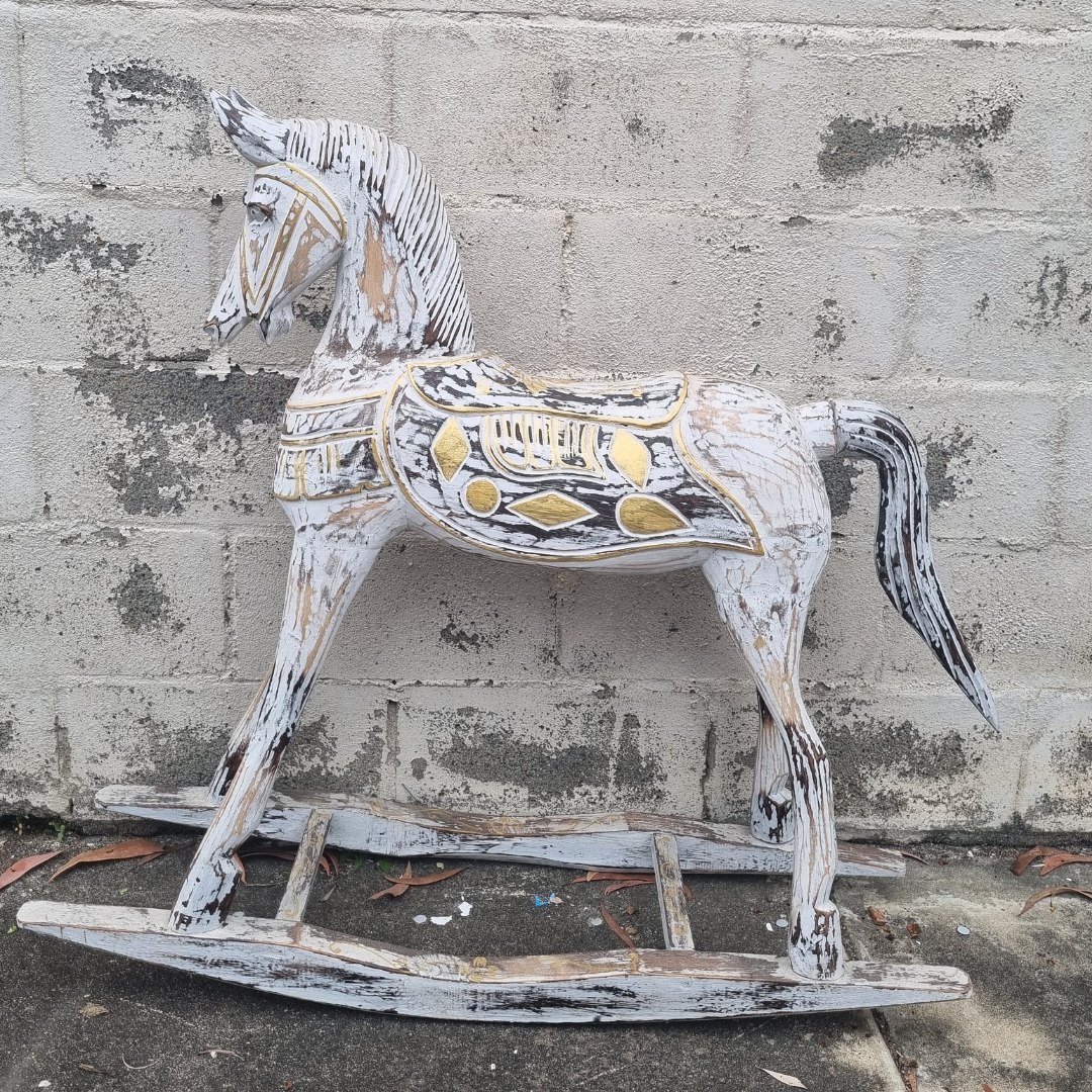 Rustic Rocking Horse Decor