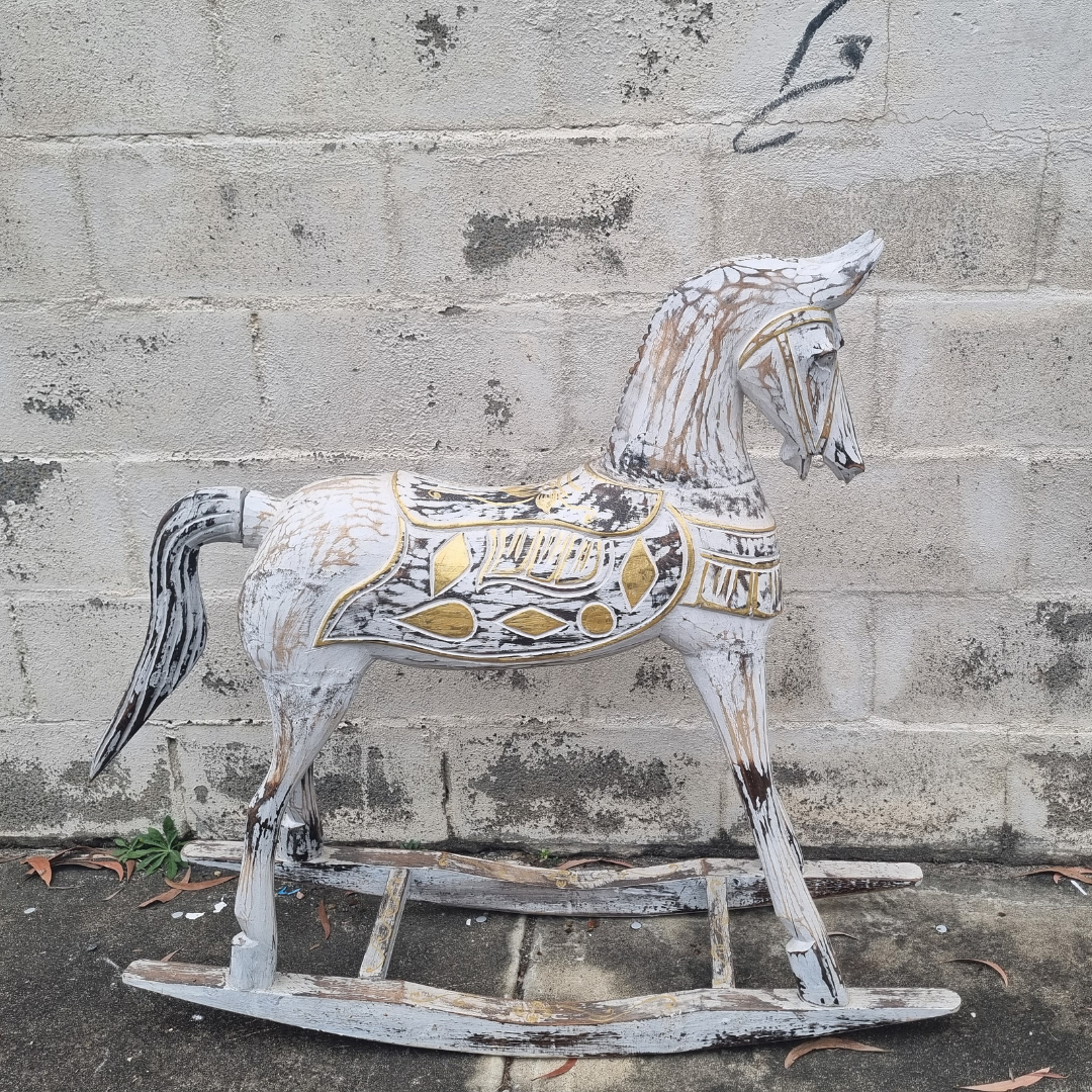 Rustic Rocking Horse Decor