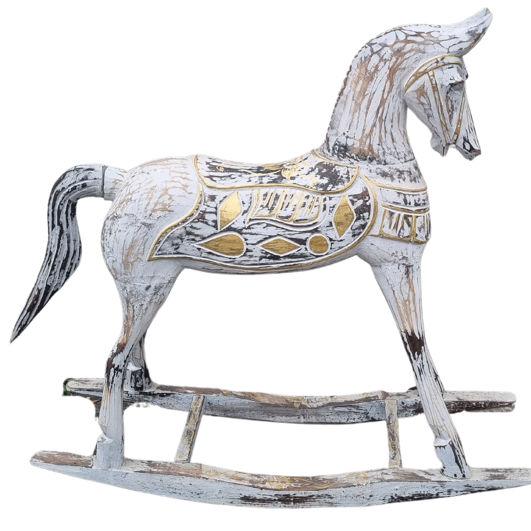 Rustic Rocking Horse Decor