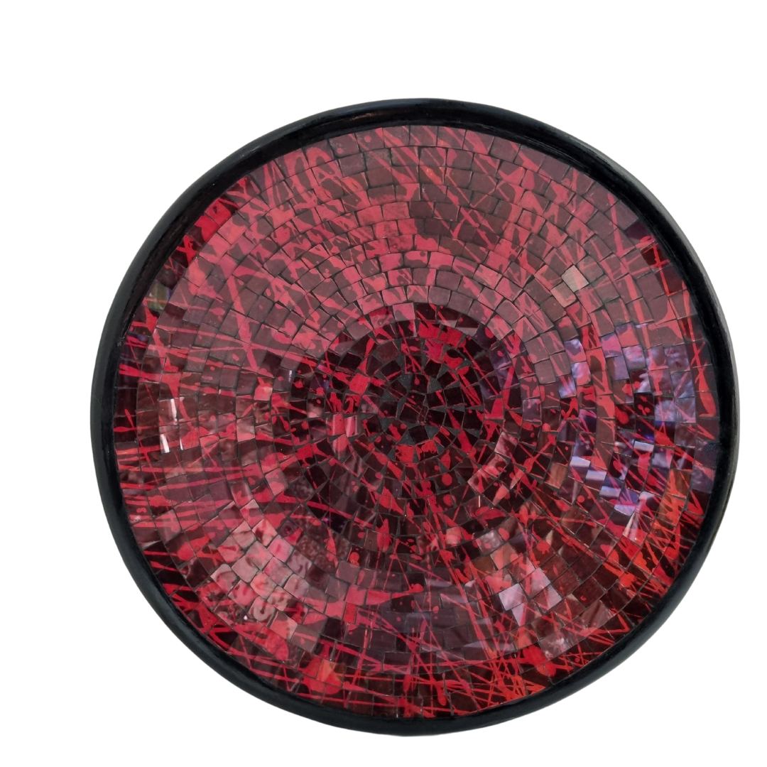 Crimson Blaze Mosaic Bowl