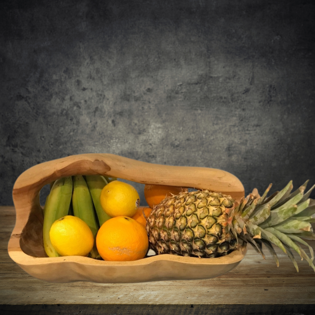 Solid Teak Wood Fruit Bowl Handle