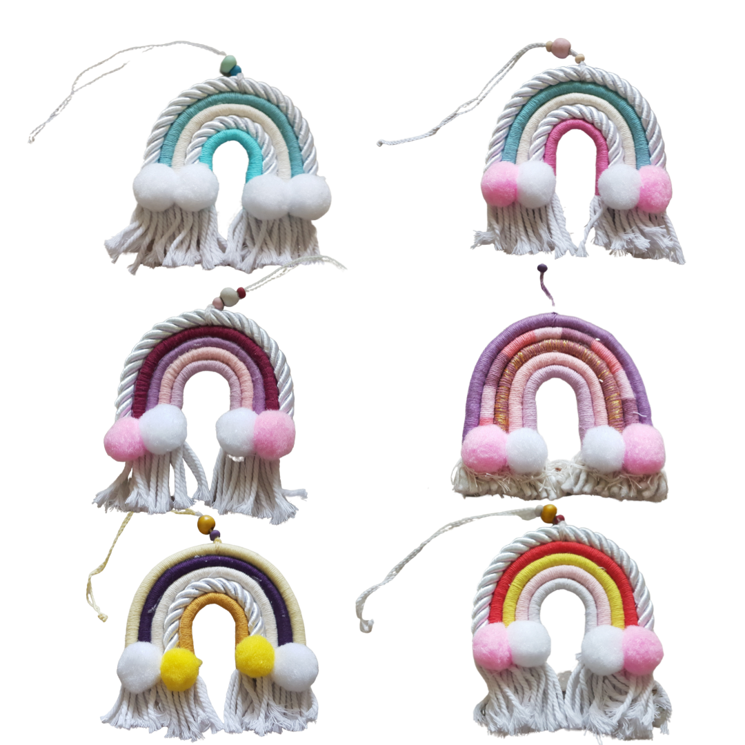 Rainbow Macrame Wall Decor