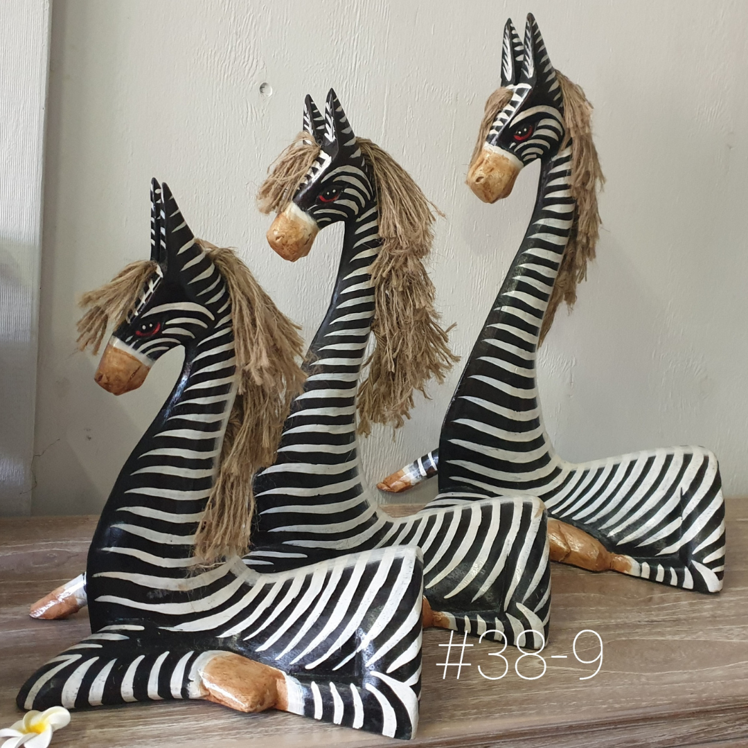 Zebra Statue Sitting - Resting