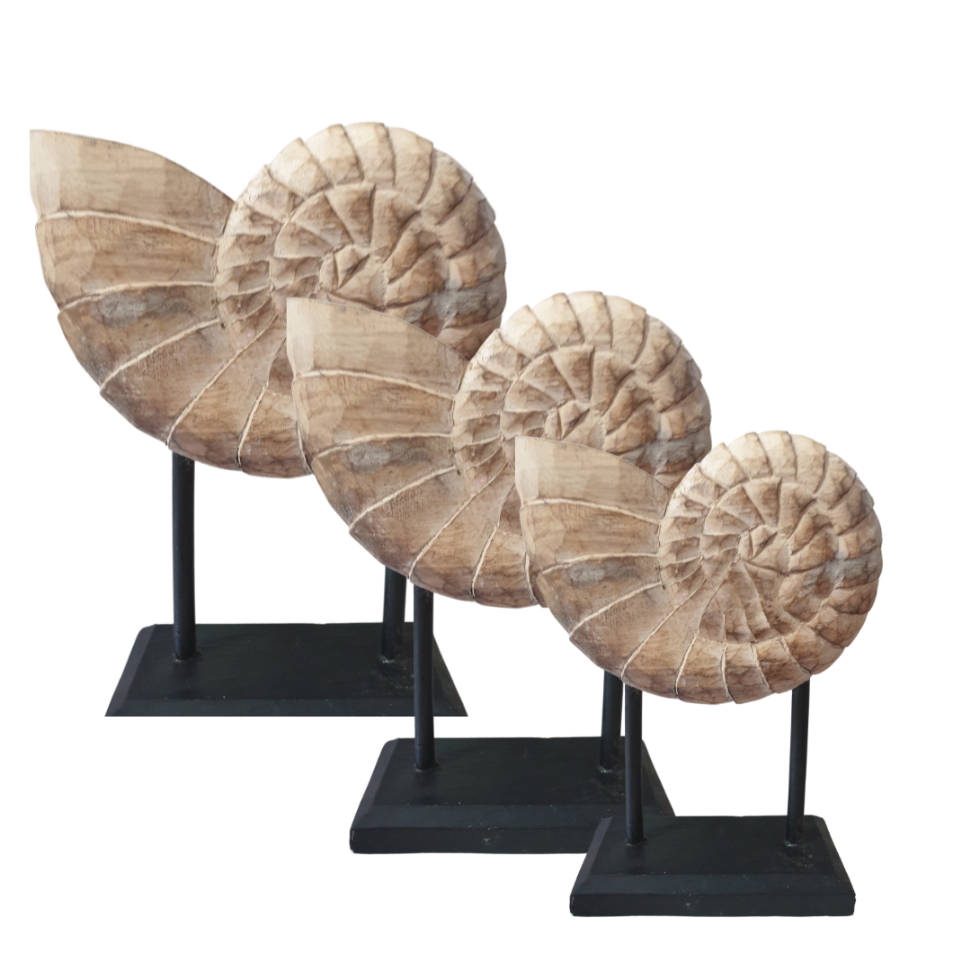 Coastal Decor Shell Design On Stand Set