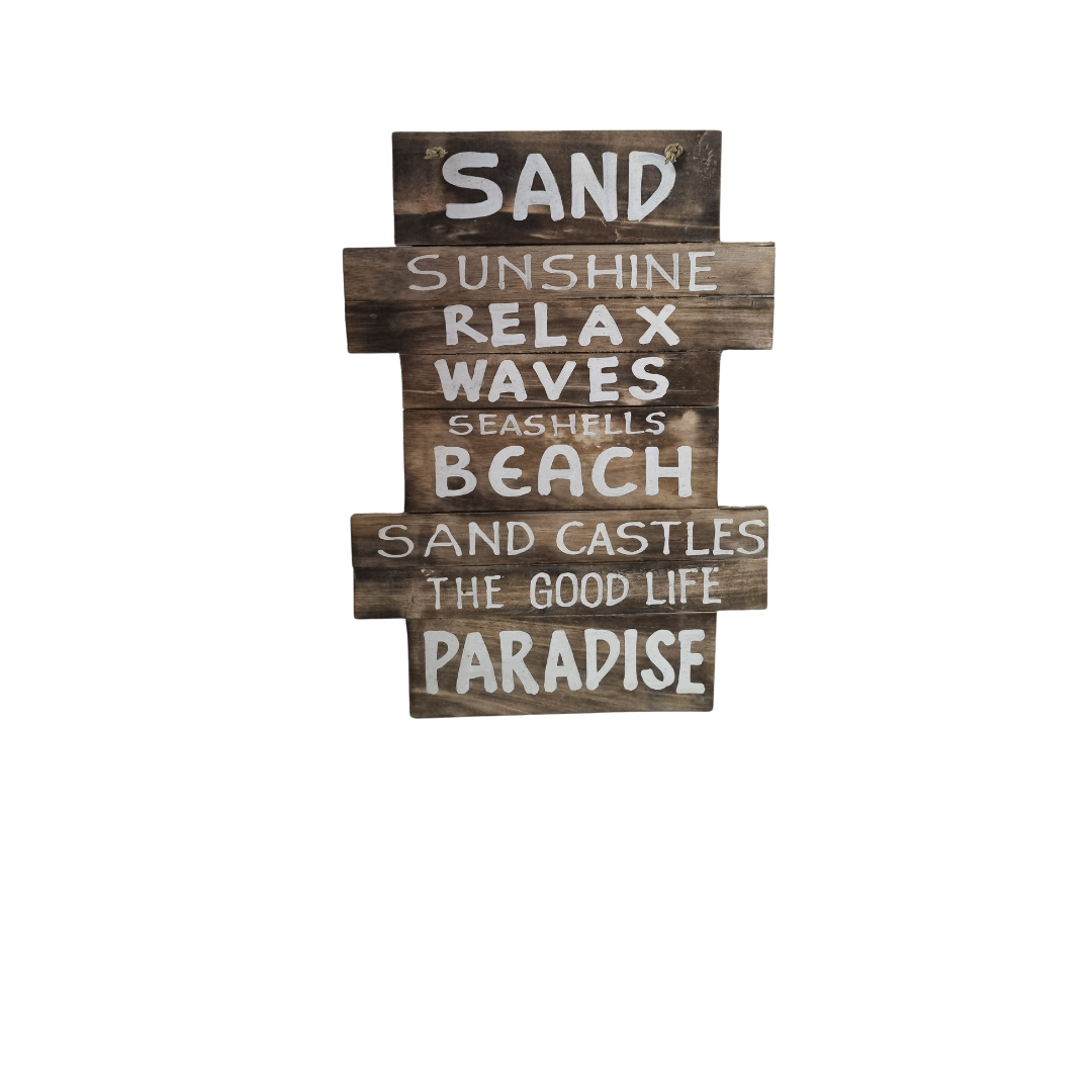 Coastal Beach House Wall Sign