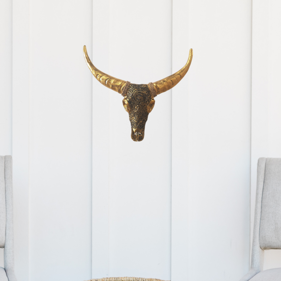 Boho Cow Bull Skull