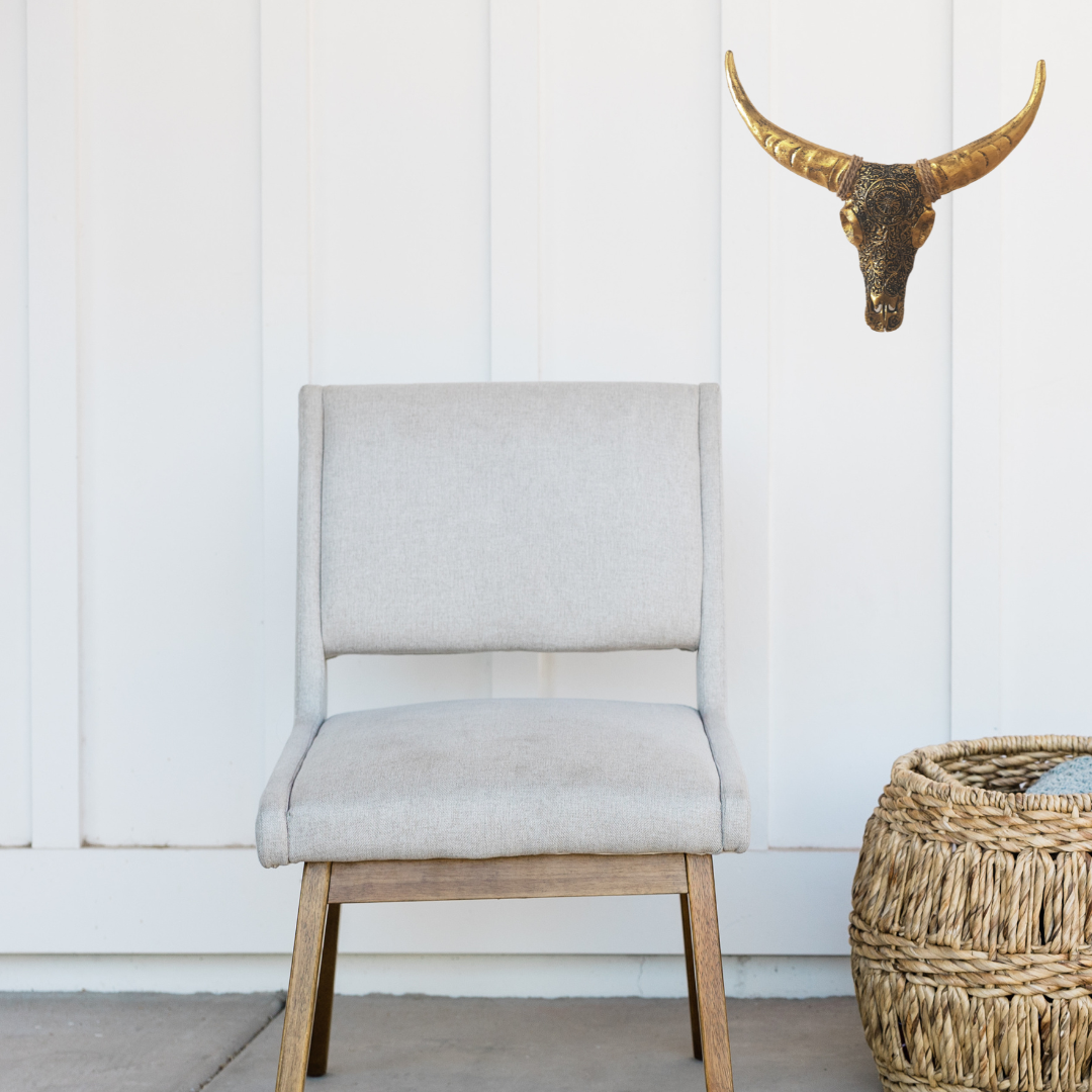 Boho Cow Bull Skull display