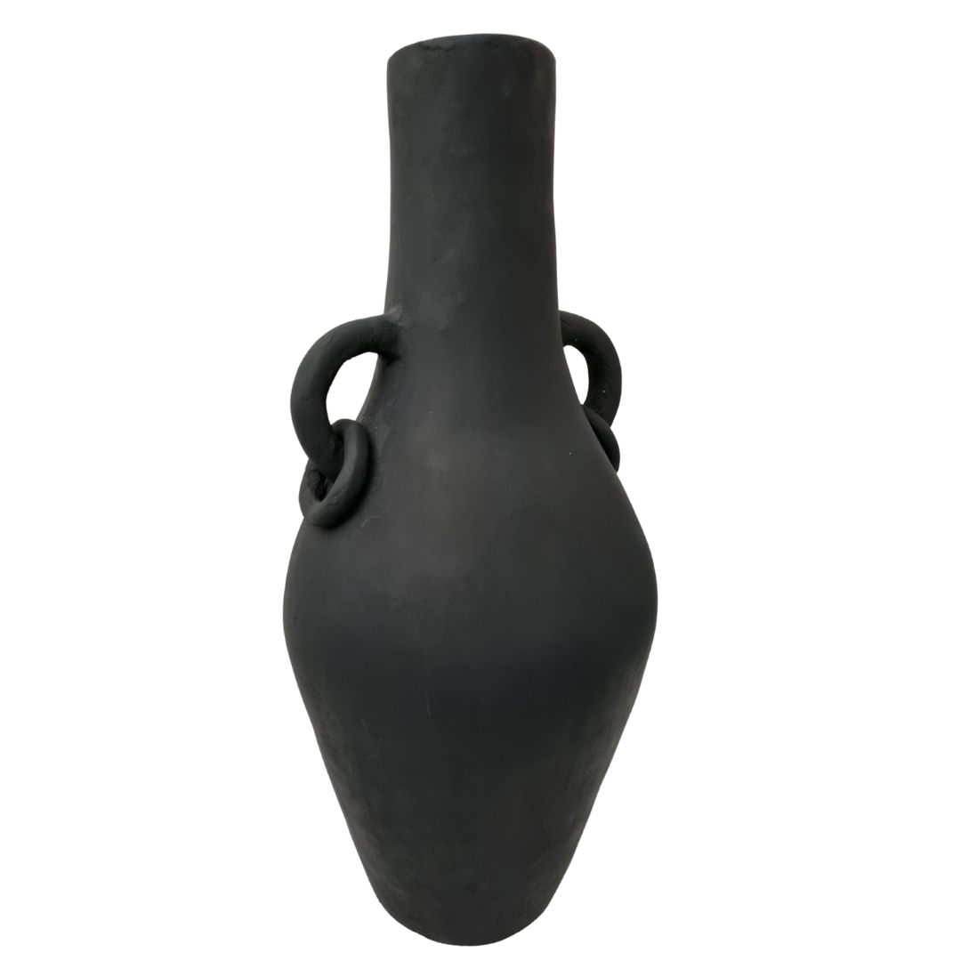 Pitcher matte black vase 