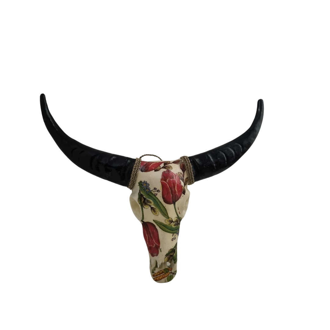 Rustic Floral Bull Skull STYLE 4