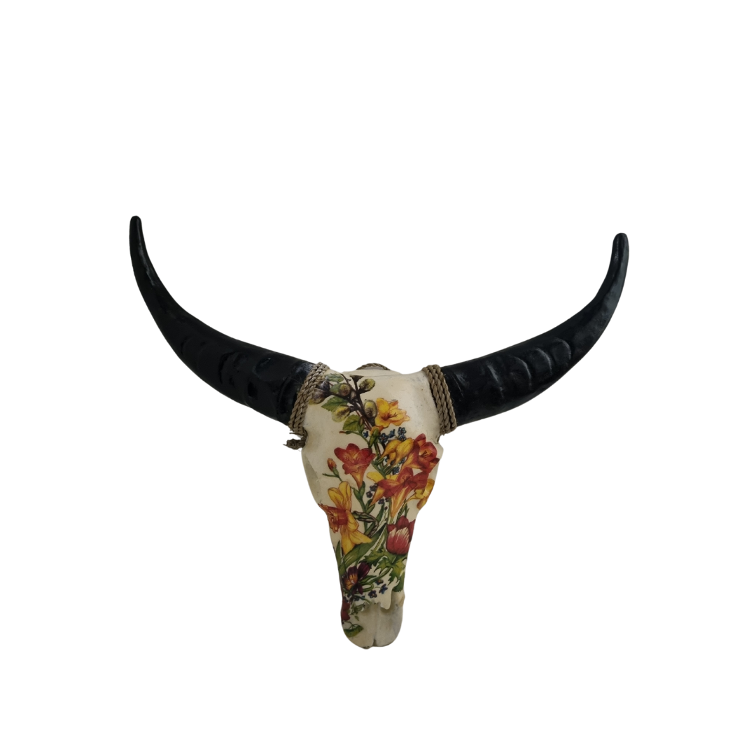 Rustic Floral Bull Skull STYLE 3