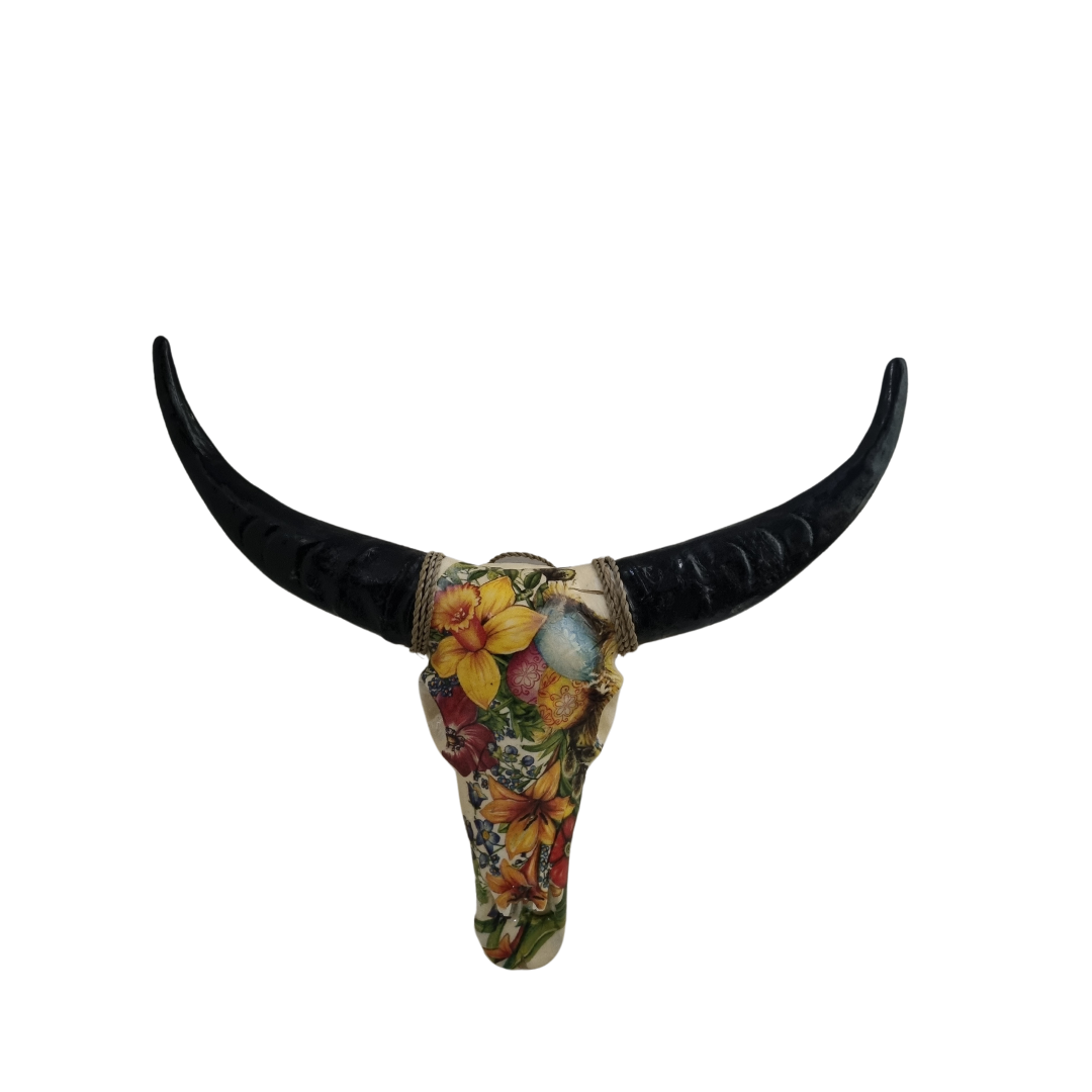 Rustic Floral Bull Skull STYLE 5