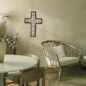 Boho Wall Art Shell Cross