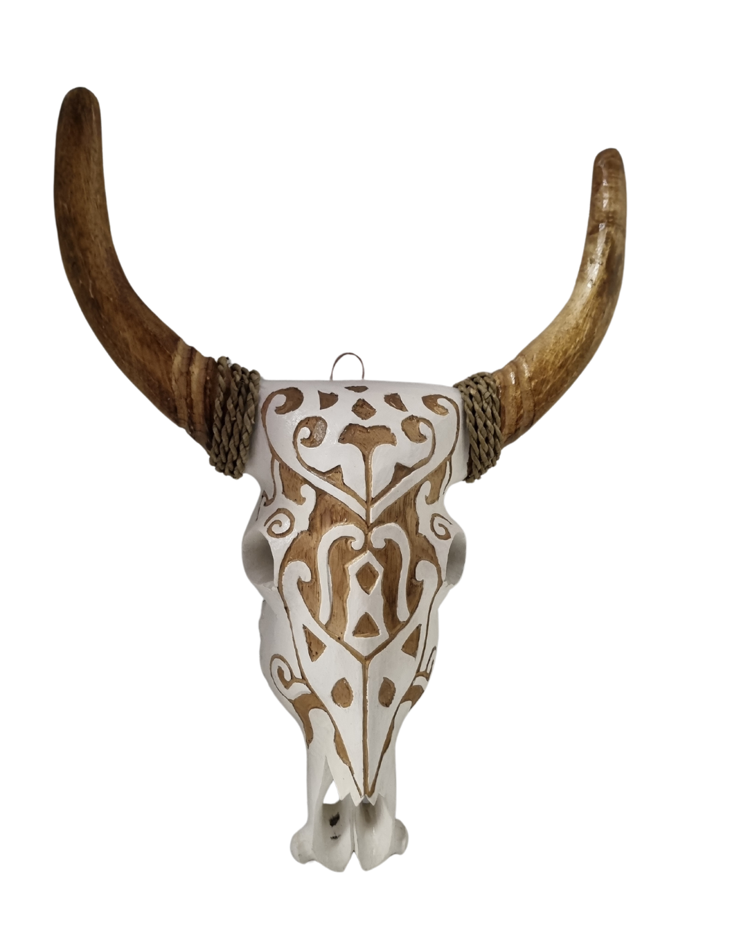 Rustic Wooden Bull Skulls