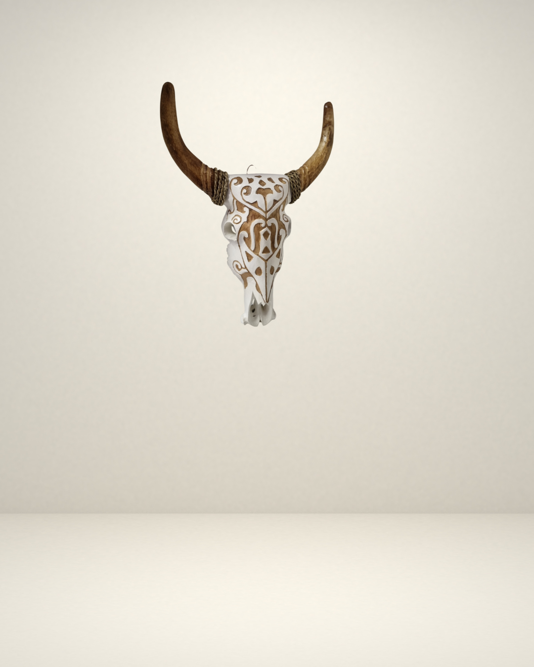 Rustic Wooden Bull Skulls