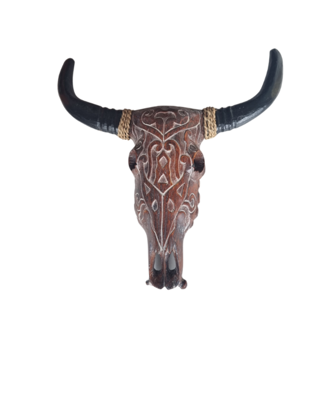 Rustic Wooden Bull Skulls