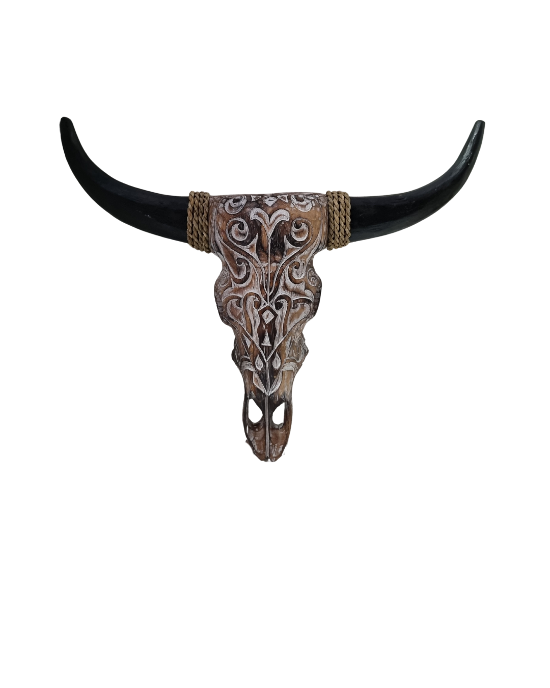 Rustic Wooden Bull Skulls