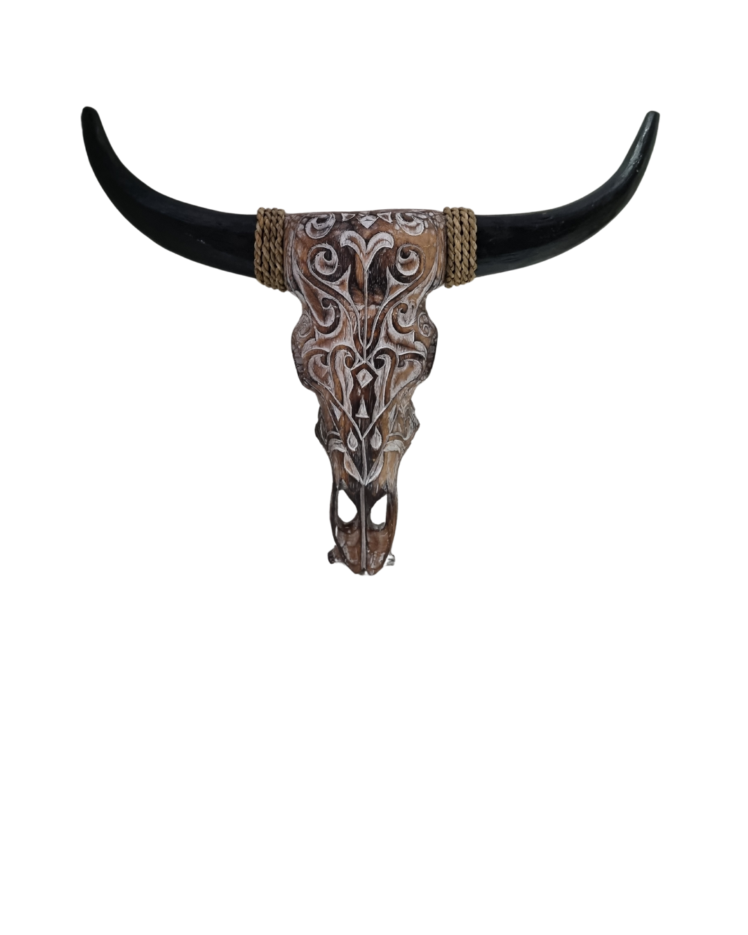 Rustic Wooden Bull Skulls