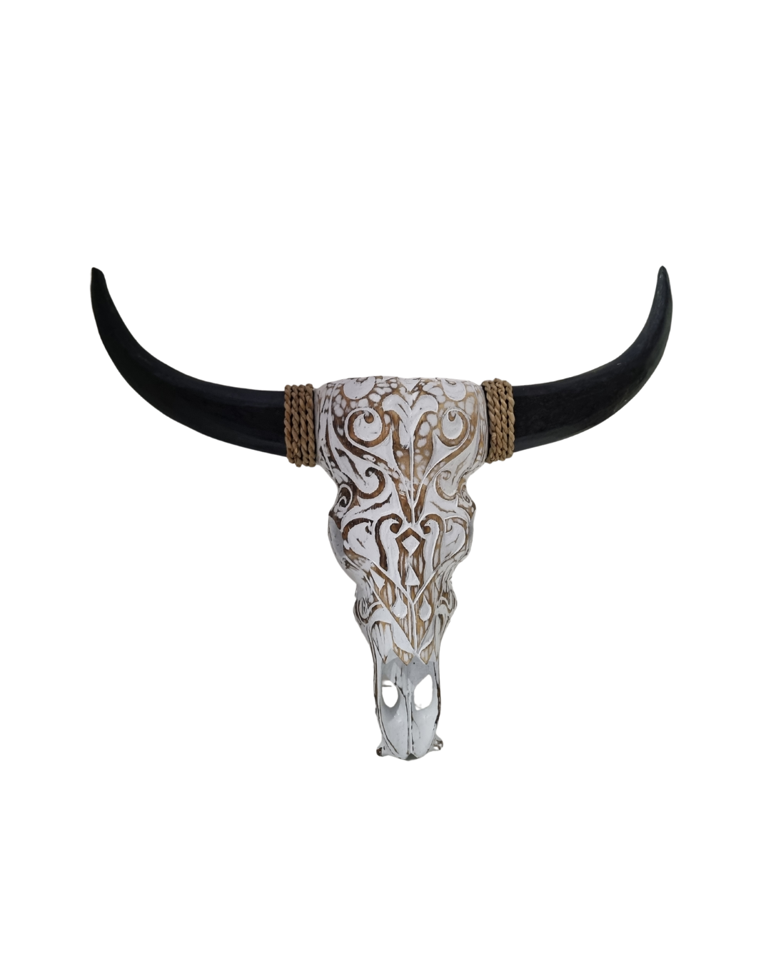 Rustic Wooden Bull Skulls