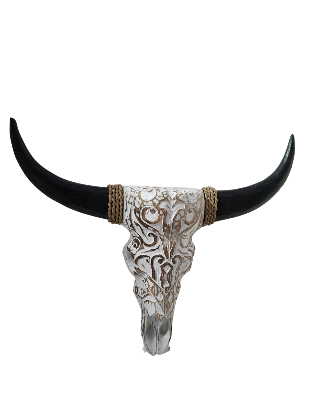 Rustic Wooden Bull Skulls