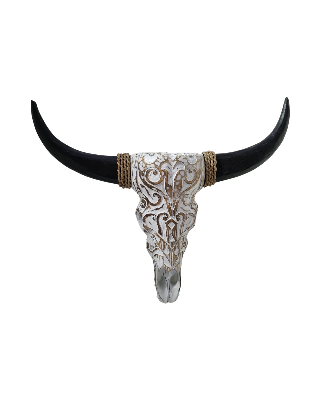 Rustic Wooden Bull Skulls