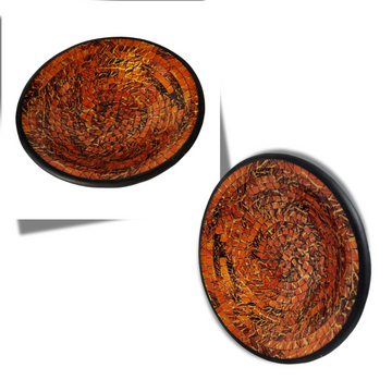 Tangerine Mosaic Decorative Bowls