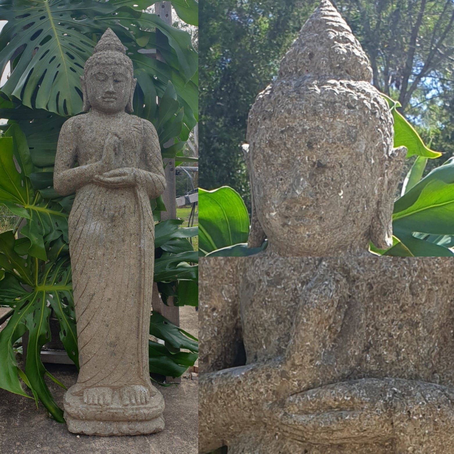 Solid Stone Buddha Statue