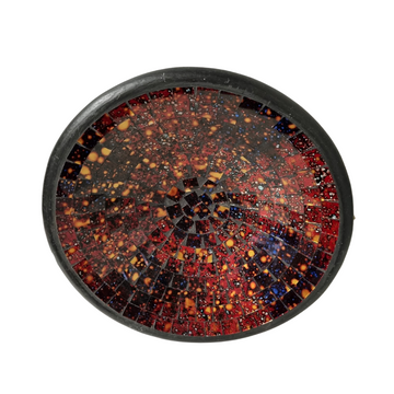 Red Galaxy Mosaic Bowl