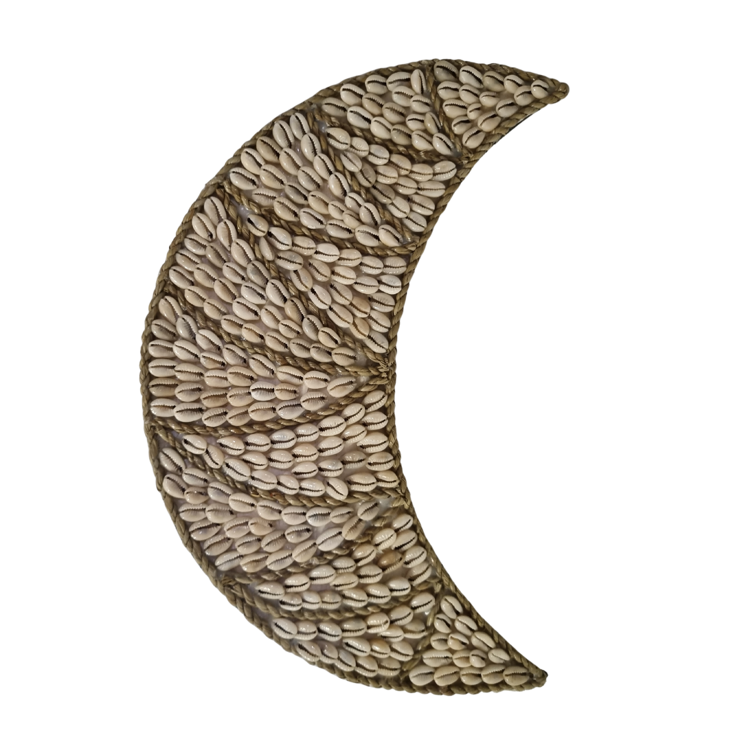 Cresent Moon Shell Wall Art Beige