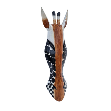 Wooden Giraffe Mask Wall Art