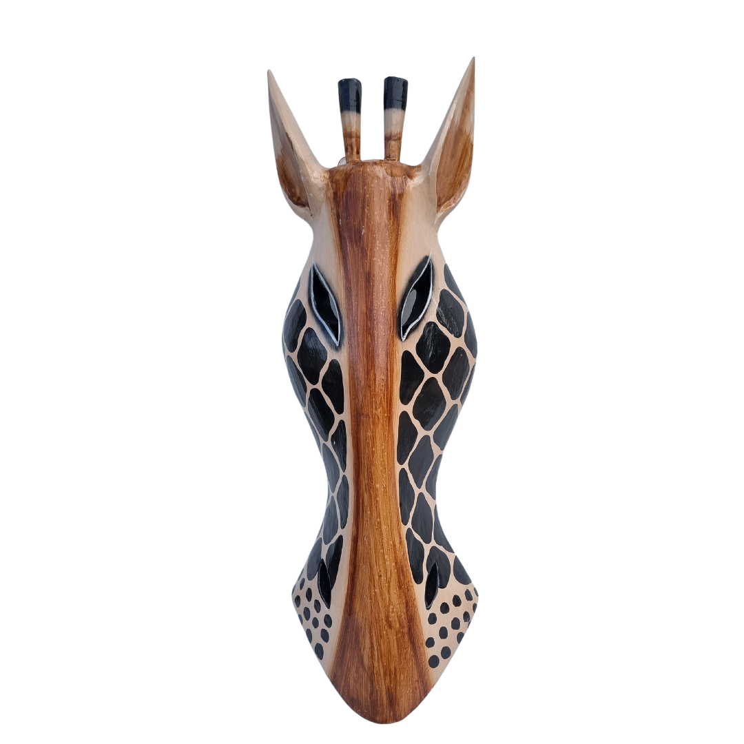 Giraffe Mask Wooden Wall Art