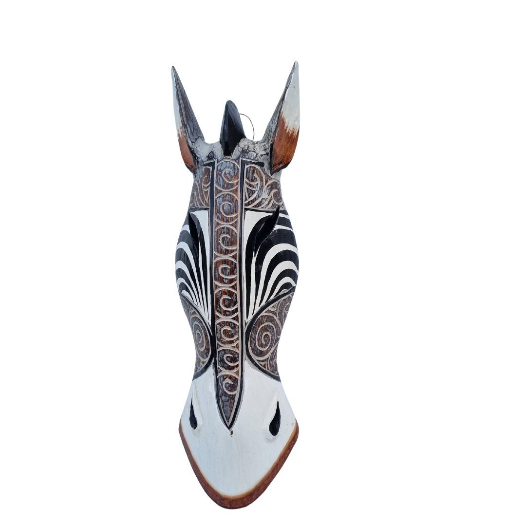 Zebra Mask Wall Art African Style