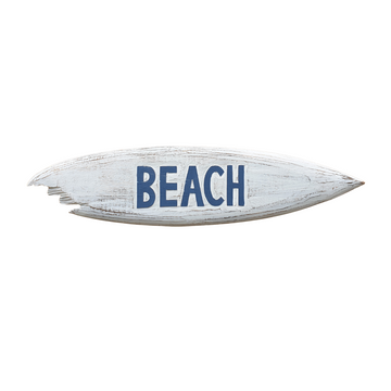 Surfboard Beach Sign Rustic Finish