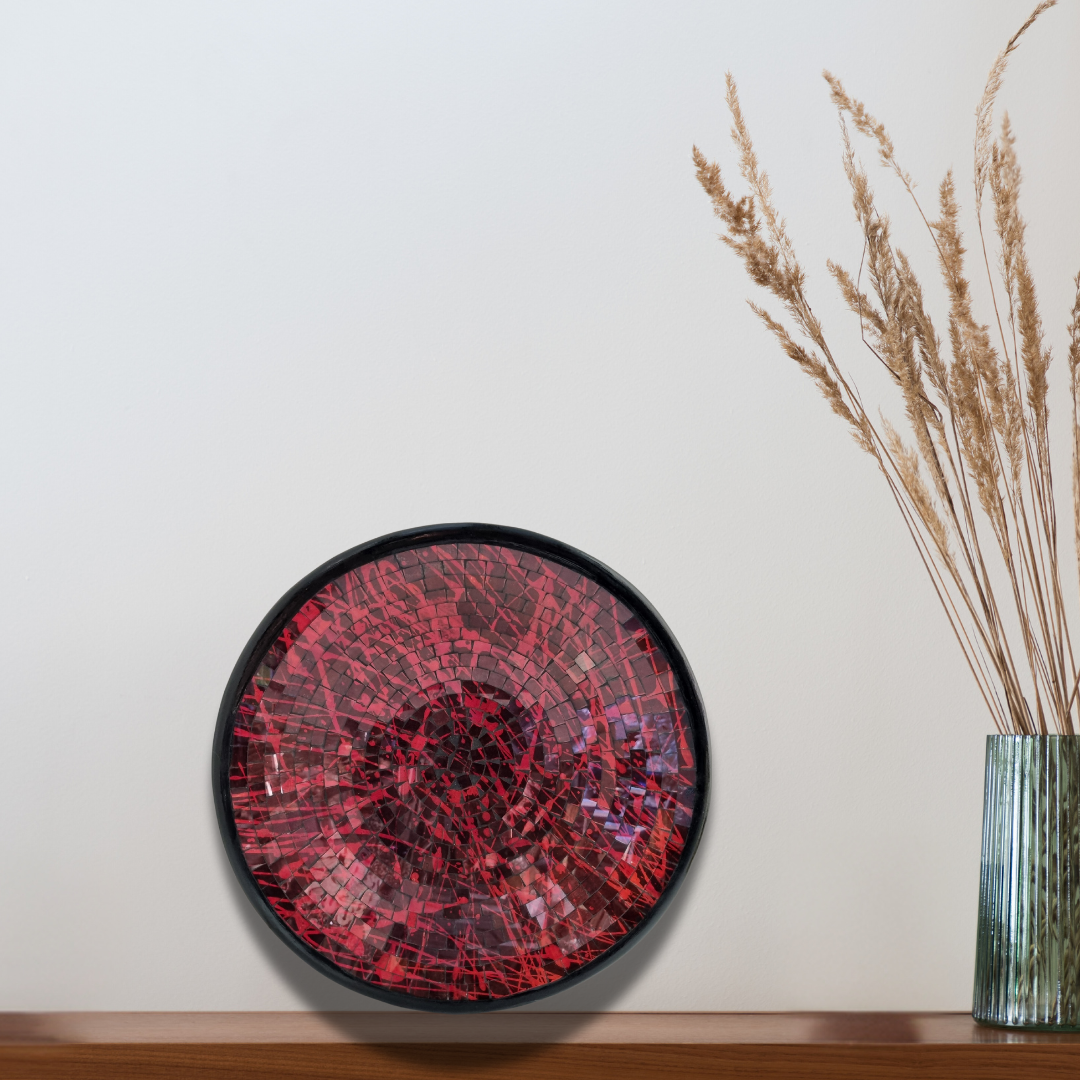 Crimson Blaze Mosaic Bowl