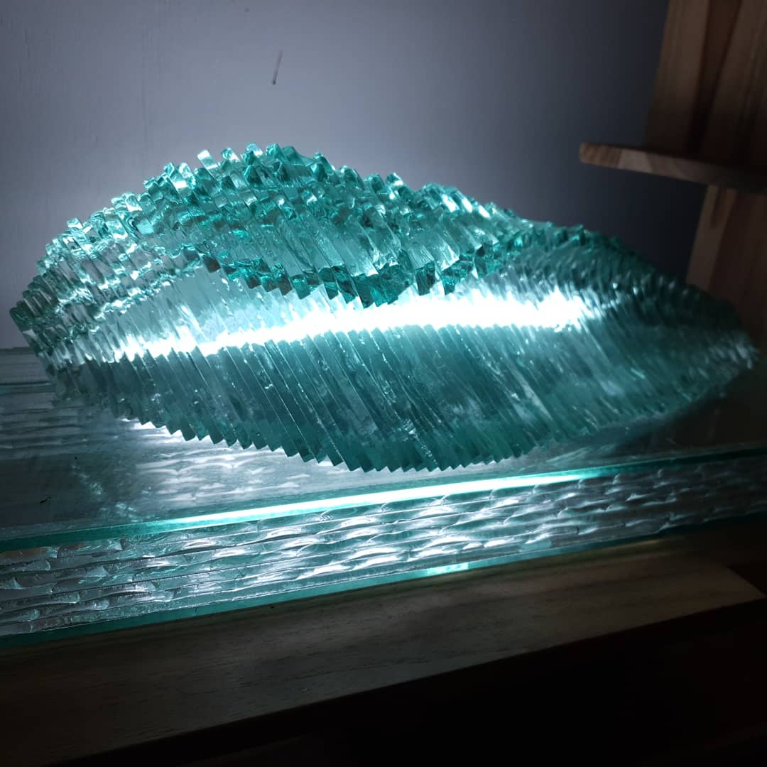 Wave Lamp Glass Lamp Décor