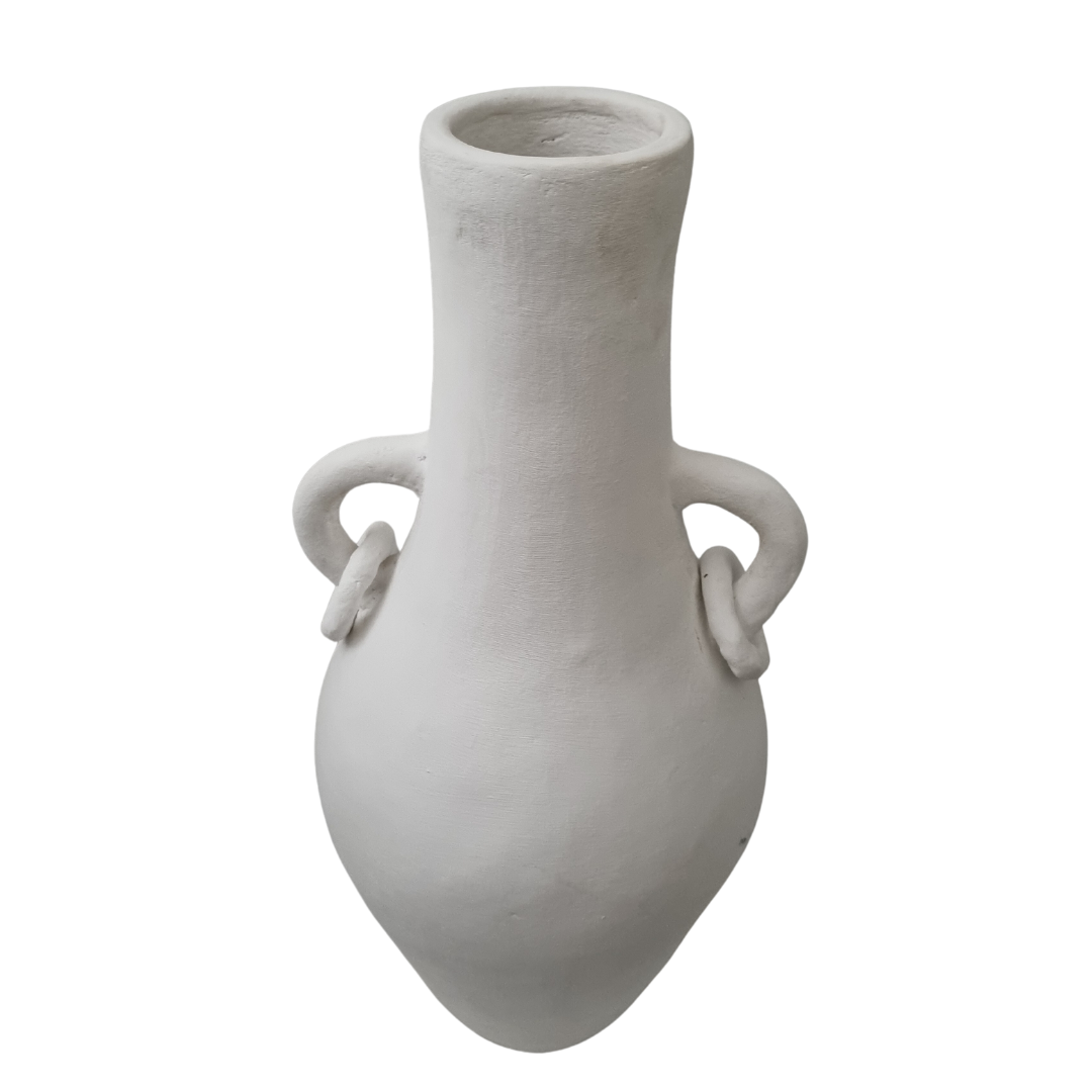 Pitcher Style Vase White 