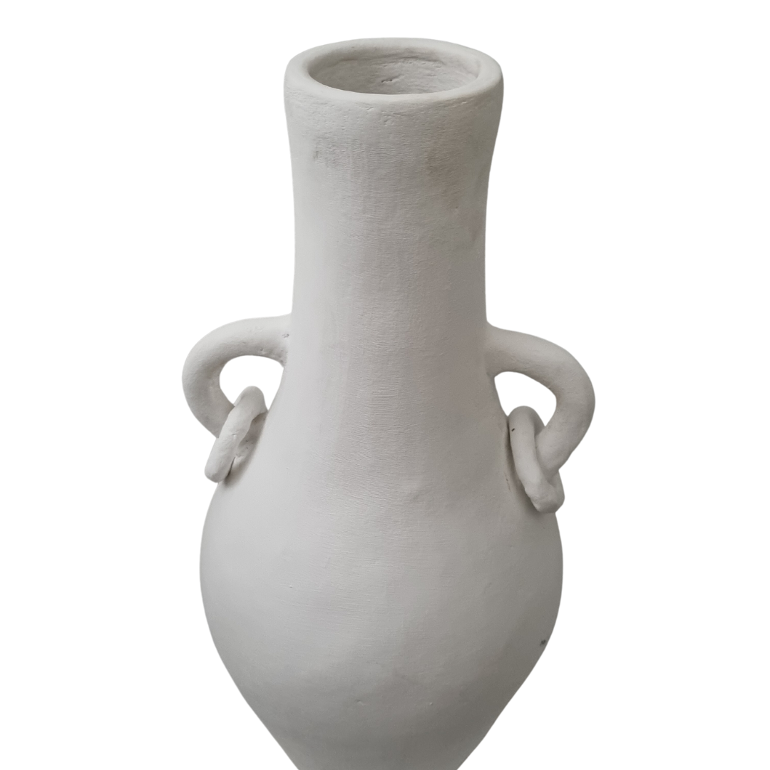 Pitcher Style Vase White 