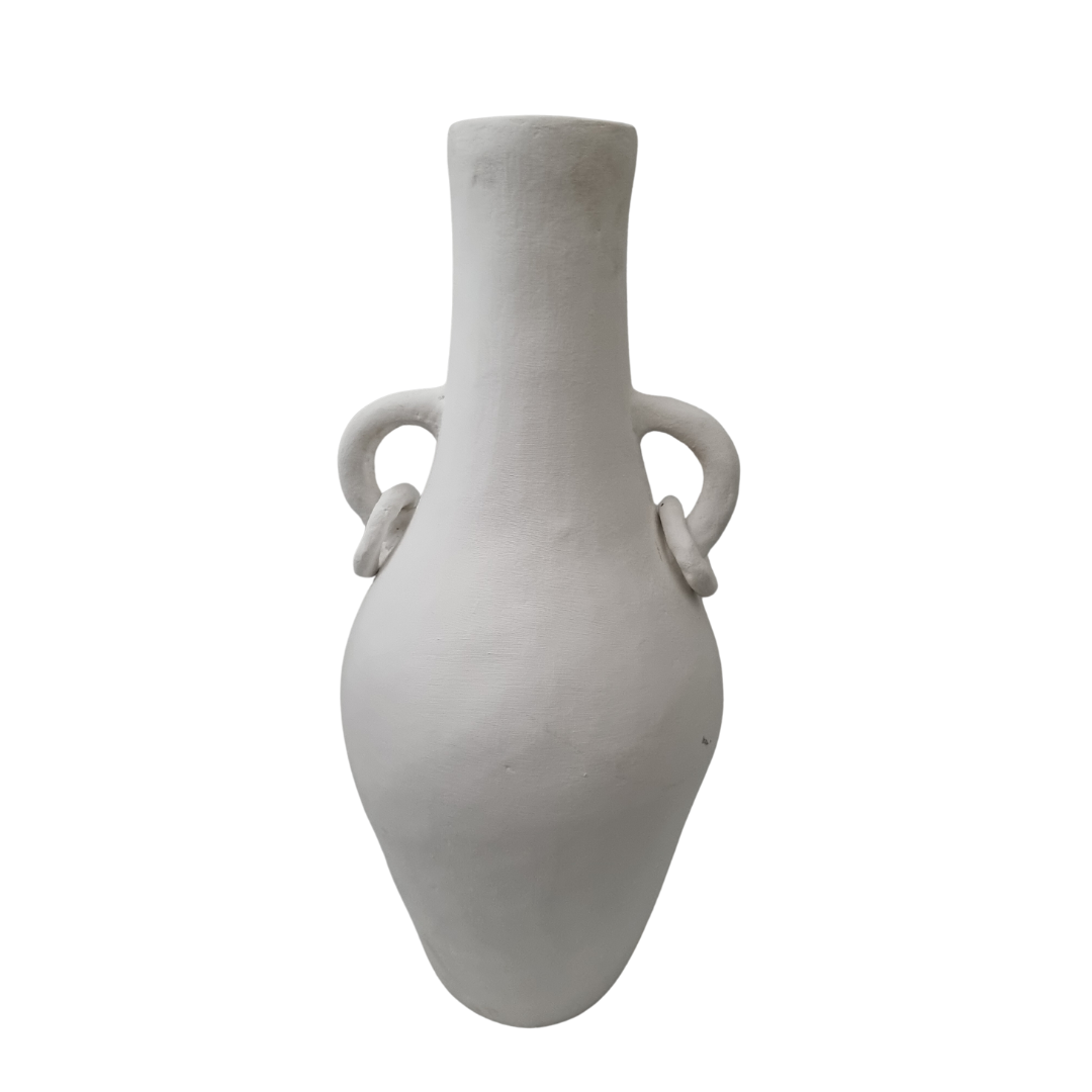 Pitcher Style Vase White 