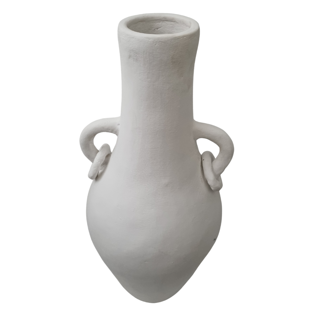 Pitcher Style Vase White 