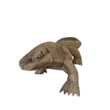 Hand Carved Wooden Lizard