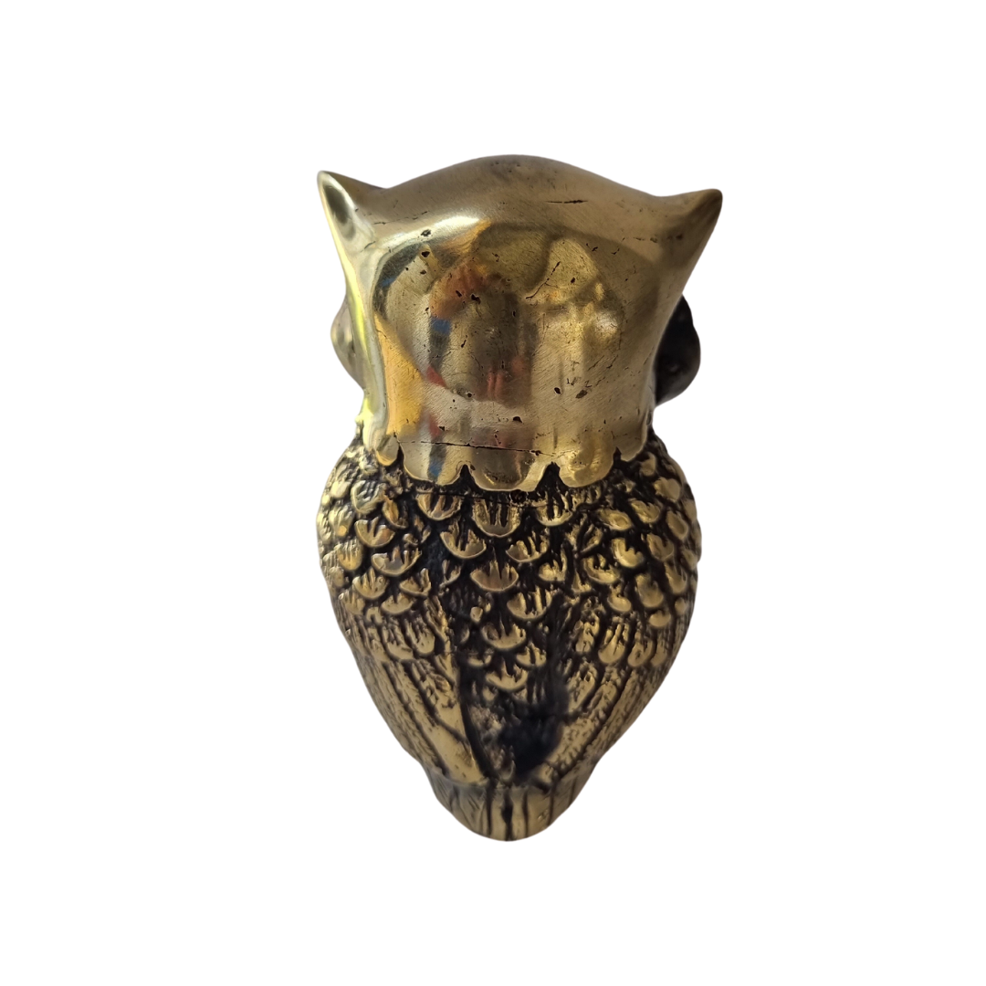 Solid Brass Owl Figurine 