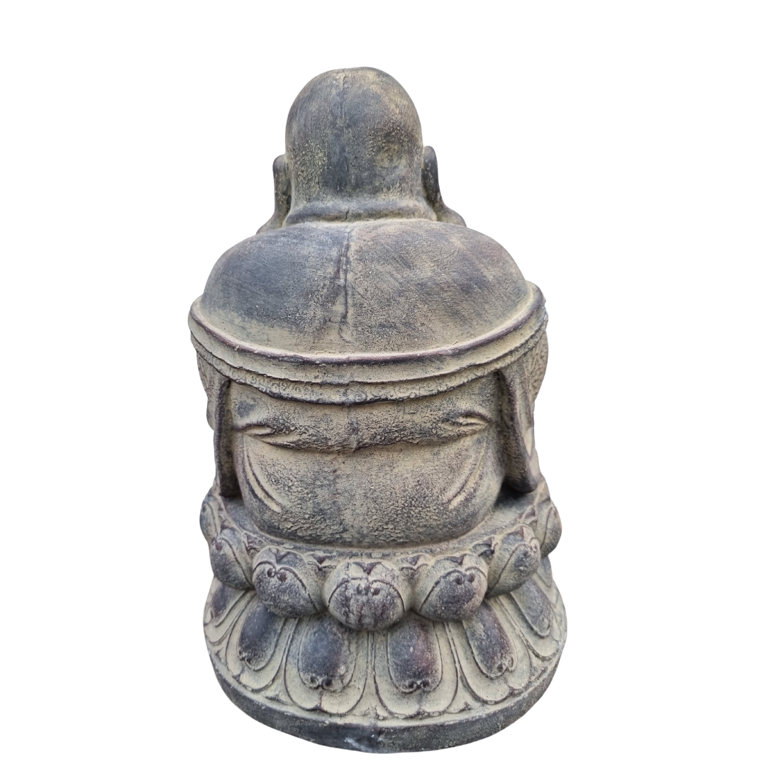 Happy Buddha Statue Rustic Style