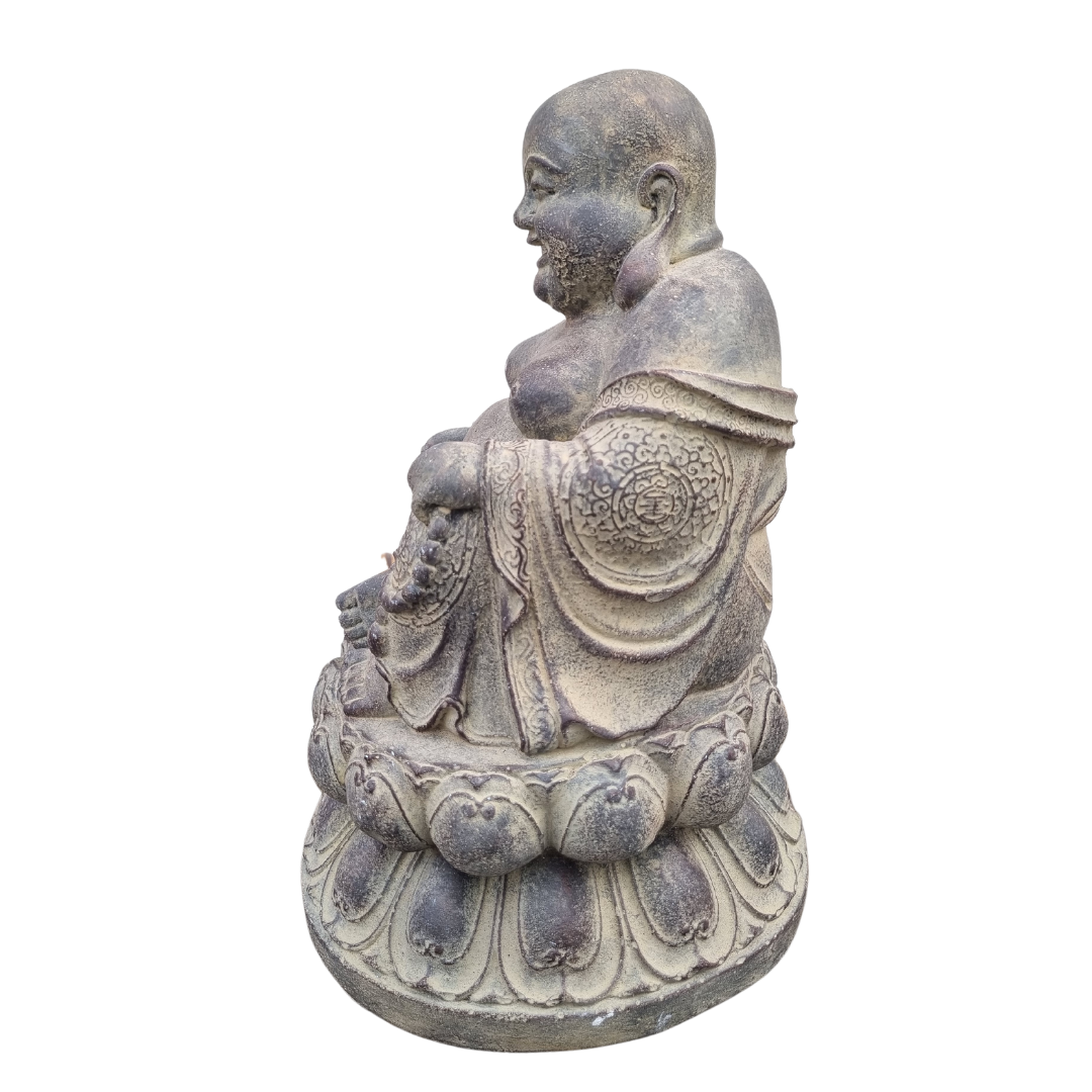 Happy Buddha Statue Rustic Style